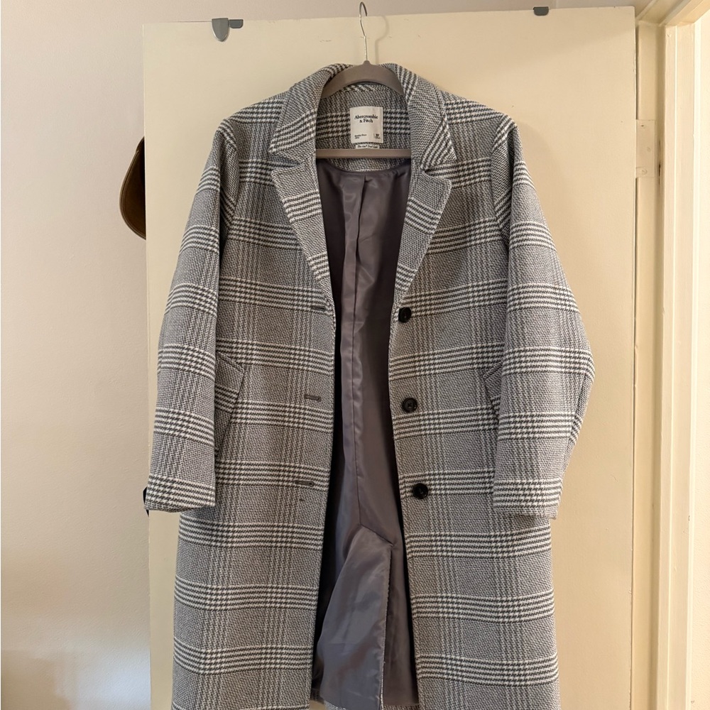 Abercrombie & Fitch Wool Blend Dad Coat - Medium Petite